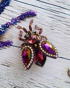 MD HANDICRAFTS Luxury Handcrafted Embroidered Beaded Customizable Insect Brooch <b>for</b> Women & Children <b>for</b> <b>Wedding</b>/Engagement - Product Image 1