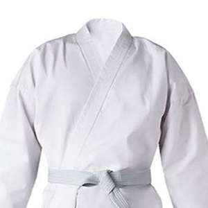 Uniforme de Karate para Adultos, 100% Algodón, Corte Regular, Transpirable, Blanco, Ropa de Artes Marciales Unisex, Teñido Liso, En Stock - Product Image 5