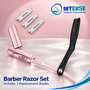 Navaja de Afeitar Profesional Personalizada para Barbería, Soporte para Cuchilla de Navaja Recta de Acero Inoxidable para Hombres, Peluquería, Cuidado y Estilismo del Cabello - Product Image 2