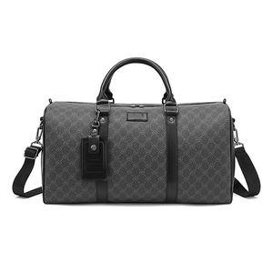 Sac de week-end en cuir avec compartiment à chaussures, fermeture éclair, sac de voyage extensible pour le week-end - Product Image 1