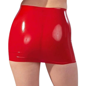 Women High Waist <b>PU</b> Leather Mini <b>Skirt</b> Solid Color Shiny Sexy Straight Design All Seasons Wear - Product Image 3
