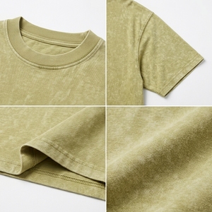 Camiseta Oversize Estilo Vintage con Lavado Ácido, Algodón Grueso, Ropa Casual de Verano para Streetwear - Product Image 6
