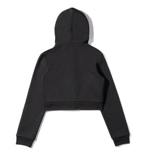 เสื้อฮู้ดครอปซิปเต็มตัว สีดำ ทรงโอเวอร์ไซส์ สไตล์สตรีทแวร์ สำหรับผู้หญิง มีซิปด้านหน้า แฟชั่นลำลอง - Product Image 2