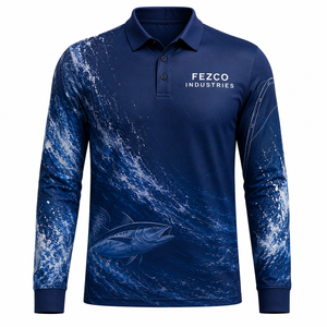 เสื้อโปโลตกปลา ระบายอากาศ แห้งเร็ว ไซส์ใหญ่ พร้อมลายพิมพ์แบบซับลิเมชั่น - Product Image 6