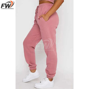 Pantalones deportivos personalizados de otoño/invierno, suaves, de forro polar, cálidos, holgados, para mujer, pantalones de chándal de algodón, pantalones jogger de pierna ancha para mujer - Product Image 5