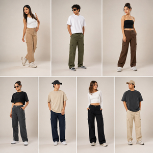 Pantalon cargo en toile coupe droite, taille haute, pour hommes et femmes, fabriqué au Bangladesh, lot de stock, fabricant d'articles vestimentaires, vente en gros - Product Image 5