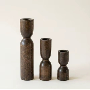 Handmade <b>Wooden</b> Candle Holders Handmade <b>Rustic</b> Candlestick Home Decor Gift - Product Image 1