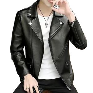 Chaqueta de cuero o primavera otoño estilo motocicleta cuero natural Slim Fit Biker Coat chaquetas de cuero personalizadas - Product Image 1