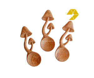 ช้อนไม้รูปเห็ด ช้อนไม้สีแดงรูปเห็ด อุปกรณ์ครัวรักษ์โลก ผลิตในเวียดนาม ดีไซน์ใหม่ รับทำโลโก้ ช้อนไม้ - Product Image 1