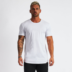 New Arrival Men's Light Blue Short Sleeve O-Neck Solid Color Jersey Breathable Knitted Casual Slim Fit T-Shirt - Product Image 6