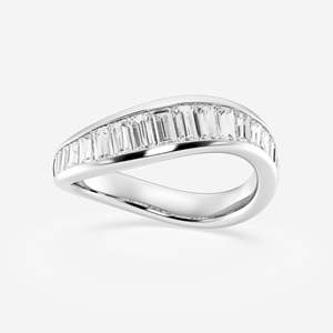 Diamond Eternity Band Ring Baguette Cut Channel Setting Women's Luxury Geometric Engagement Jewelry - Product Image 4