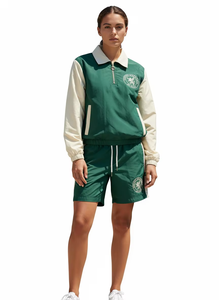 Ensemble veste et short coupe-vent respirant pour homme, streetwear, polyester, nylon, cordon de serrage, tenue de sport décontractée, ensemble grande taille - Product Image 2