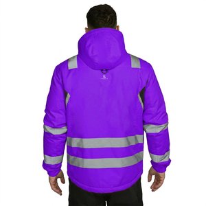 Chaqueta de Seguridad Impermeable con Logotipo Personalizado, Ropa de Trabajo Reflectante de Alta Visibilidad, Chaqueta de Invierno Cálida para Construcción y Seguridad 2026 - Product Image 2