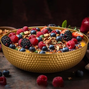 Gold Hammered Carbon Steel 12L Durable <b>Ice</b> <b>Bucket</b> Beverage Tub <b>Drink</b> Serving Bowl for Party Bar Table Decor - Product Image 2