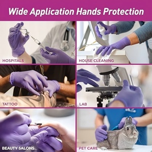 Gants jetables en nitrile bleu de qualité supérieure pour la transformation alimentaire, le nettoyage et les laboratoires - Product Image 4