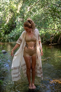 Kimono de Algodón con Estampado a Mano, Kimono Largo Talla Única (S a L), Prenda Boho Oversize para Usar en Capas, Cómodo de Usar - Product Image 2