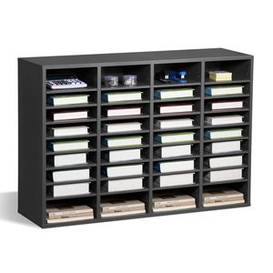 Organisateur de magazines en bois réglable avec 36 compartiments pour usage de bureau - Product Image 5