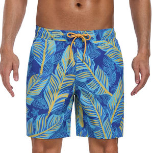 Shorts de bain pour homme, coupe bermuda, à compression, séchage rapide, écologiques, avec poches zippées - Product Image 1