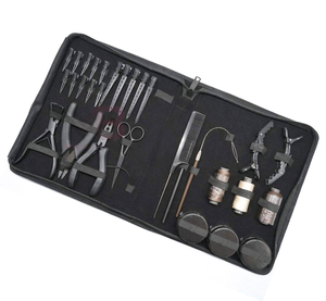 Kit d'outils d'application pour extensions de cheveux Nano & Micro Rings avec pince à boucle de traction et aiguilles de type C en acier inoxydable - Product Image 3
