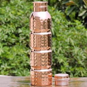 Botellas de Agua de Cobre Puro con Diseño Moderno, Accesorios de Pajita y Embalaje Premium - Utensilios de Cocina y Bebidas para Viajes y Uso en la Oficina - Product Image 3