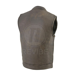 Comfortable Wear Leather <b>Vest</b> For Men Best Material Leather <b>Vest</b> Factory Supply Stylish Leather <b>Vest</b> - Product Image 4