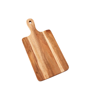 Planche à découper ronde en bois écologique élégante faite à la main avec poignée, épaisseur de 1,5 cm, ustensiles de cuisine en stock - Product Image 2