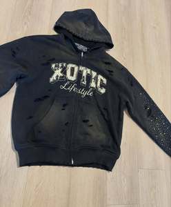Men's 100% Cotton Fleece Printed Sun Fade Rhinestones Hoodie Breathable Quick Dry Boxy Fit For Upcoming Winter Season 2027 - Product Image 6