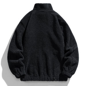 Veste en polaire Sherpa unisexe personnalisée avec logo OEM, douce, zippée, décontractée, style streetwear, pour l'hiver - Product Image 3