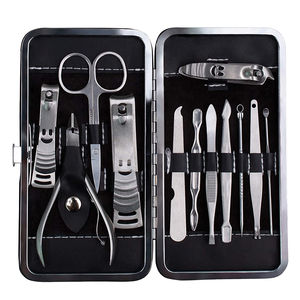 Ensemble d'outils de manucure et pédicure professionnels en acier inoxydable, logo personnalisé, kit de coupe-ongles de luxe, ensemble de coupe-ongles pour le soin des ongles - Product Image 1