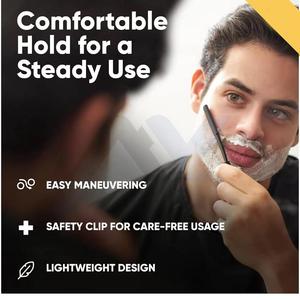 Morje Surgical Straight <b>Razor</b> Stainless Steel <b>Blade</b> ABS Plastic Handle <b>Single</b> <b>Blade</b> Barber Shop Use - Product Image 4