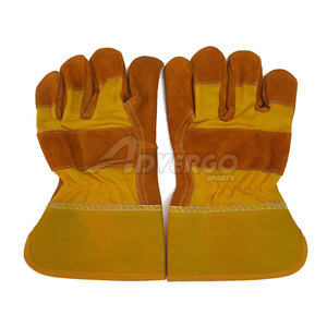 Guantes de Trabajo de Cuero Genuino de la Mejor Calidad para Hombre, Guantes de Seguridad, Guantes de Trabajo de Color Sólido - Product Image 2