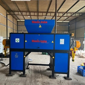 Broyeur de déchets MSW à double arbre semi-automatique haute performance 500 kg/h – Machines électriques de broyage du plastique - Product Image 1