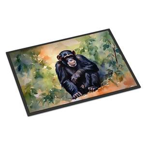 Paillasson antidérapant chimpanzé lavable à poils bas tapis d'entrée intérieur/extérieur 24H X 36W tapis de porte avant - Product Image 1