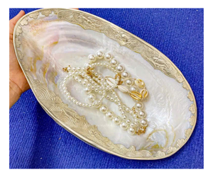 จานมุกทรงกลมทำมือลายปลาสำหรับตกแต่งบ้าน - Product Image 3