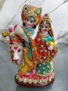 Arte Religioso Moderno de Resina de Alta Calidad, Figura Decorativa de Radha Krishna, Regalo para Ocasiones Festivas y Recepción en el Hogar u Oficina - Product Image 1