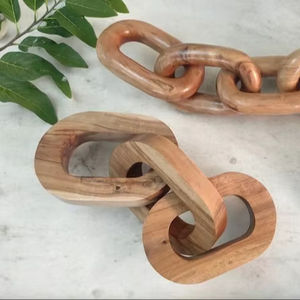 Ensemble de maillons en bois durables et légers, parfaits pour les projets de bricolage, la décoration de la maison et les accessoires uniques. - Product Image 1