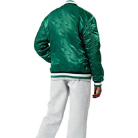 Blouson Bomber Vert pour Homme, Col Montant, Coupe Droite, Style Décontracté Printemps, Fermeture Boutons Recouverts, Tricot Polyester/Coton