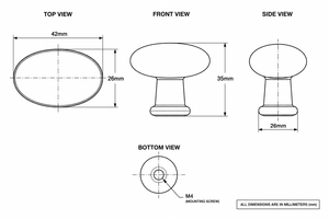 Black Iron Oval Modern Cabinet Knob Matte <b>Door</b> <b>Handle</b> Furniture <b>Pull</b> for Living Room Wardrobe Drawer Cupboard - Product Image 4