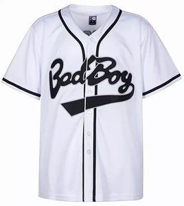 Camiseta de Béisbol Wize International Blanca sin Mangas con Cuello en V y Botones al Frente, Estampado Digital, para Hombre, Corte Regular, Transpirable - Product Image 1