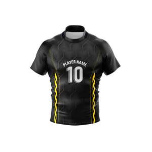 Wholesale High Quality Men Rugby Jersey Team <b>Set</b> Breathable Polyester/Cotton Customized Printed Sublimation Quick Dry Plus Size - Product Image 4