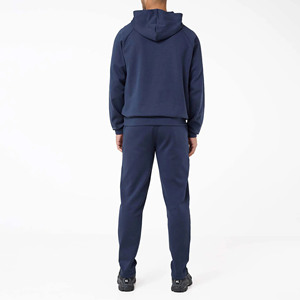 Ensemble de survêtement décontracté pour homme, bleu marine, avec sweat à capuche et pantalon de jogging, idéal pour le sport, la course, l'entraînement, la gym, le fitness et les loisirs, personnalisable - Product Image 2