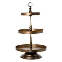 Support à gâteau décoratif de luxe avec cadre en métal style cristal pour événements élégants