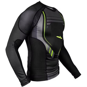 Camiseta de Manga Larga para Hombre, Protección UV, para Surf, Tejido Elástico de Secado Rápido, Camiseta Deportiva de Manga Larga para Gimnasio y Entrenamiento - Product Image 2