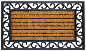 Tapis de porte en fibre de coco haute résistance pour l'extérieur, avec bordure antidérapante en caoutchouc, idéal pour les entrées de maisons et d'hôtels - Product Image 1