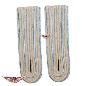 KEW Customize <b>Braided</b> Epaulettes Light Blue Fabric Shoulder Boards Durable Simple Style Garment <b>Accessory</b> - Product Image 1