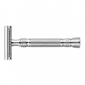 Rasoir de sécurité à double lame avec manche en acier inoxydable pour hommes, usage en salon de coiffure - Product Image 3