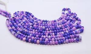 ลูกปัดโอปอลสีม่วงชมพูทรงกลมเรียบขนาด 7-7.5 มม. ลูกปัดพลอยโอปอลสีม่วงเรียบ โอปอลลาเวนเดอร์ธรรมชาติทรงกลมเรียบ - Product Image 2