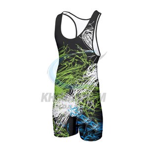 Nouvelle Arrivée : Maillot de Lutte Léger, Respirant et à Séchage Rapide avec Impression de Logo Personnalisé – Équipement de Lutte pour Hommes en Spandex et Polyester - Product Image 2