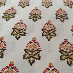 100% pur coton tissu belle indien Floral main bloc imprimer filles jean vêtements accessoires femmes garçons rideaux sacs - Product Image 1