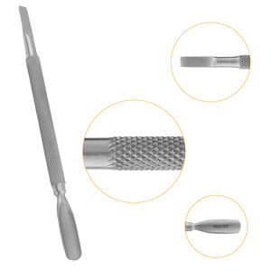 High Quality Reusable Dual-End Double Head Cuticle Pusher Nail Care Tools Stainless Steel Customized Logo Eco Friendly Stahlmann - Product Image 2